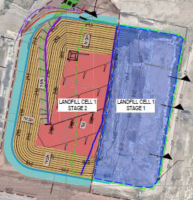 Moree Waste Facility Landfill Cell 1 Stage 1 and 2.
