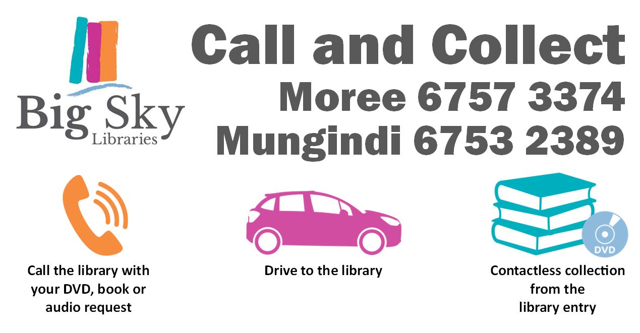 Contactless collect from Big Sky Libraries, Moree and Mungindi