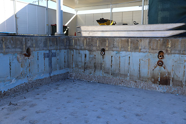 Inside shell of the active pool at the MAAC 