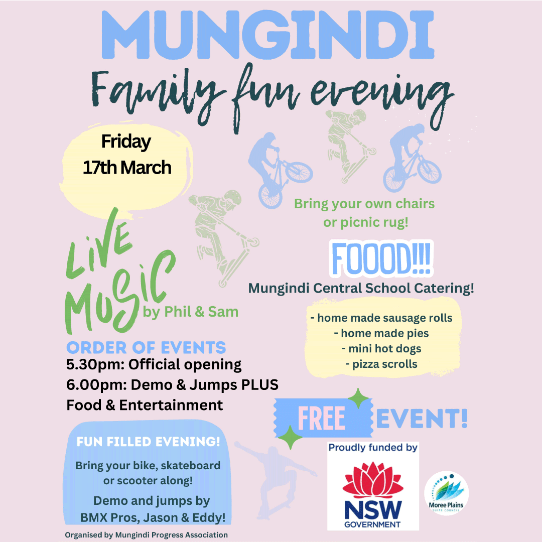 Mungindi Bike Track opening - Friday 17 March 2023