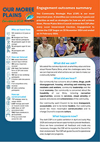 Community Strategic Plan Engagement Outcomes Report. 