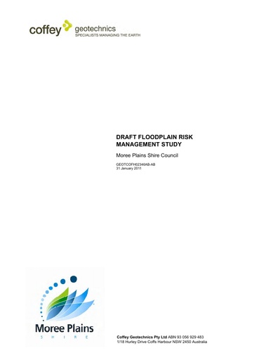 Floodplain Risk Management Study optimised  Jan 2011 by Coffey