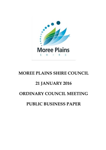 January 21 2016   Public Business Paper Ordinary Council Meeting