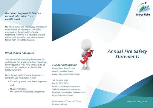 Annual Fire Safety Statement Brochure