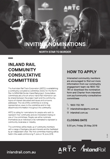 Inland Rail  Community Consultative Committees
