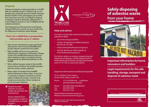 Asbestos Leaflet x 2