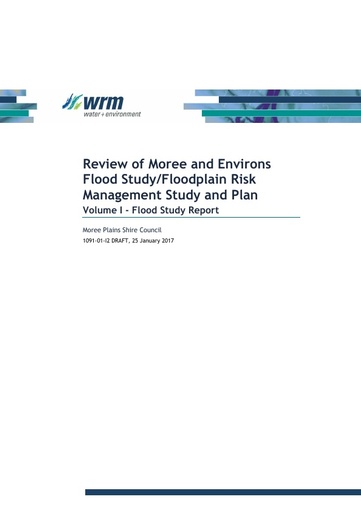 Moree and Environs Flood Study Floodplain Risk Management Study and Plan Volume 1