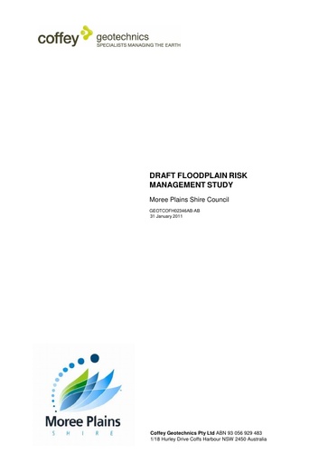 Floodplain Risk Management Study no appendix by Coffey