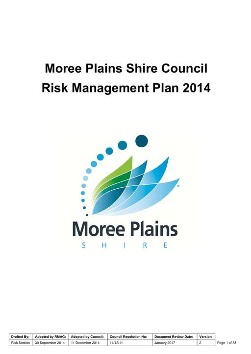 Moree Plains Shire Council Risk Management Plan