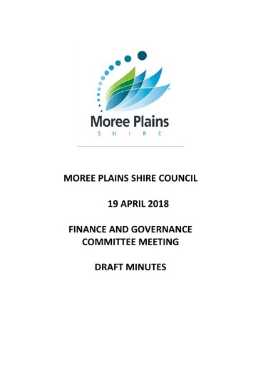 Draft Minutes 19 April 2018 Finance and Governance Committee Meeting