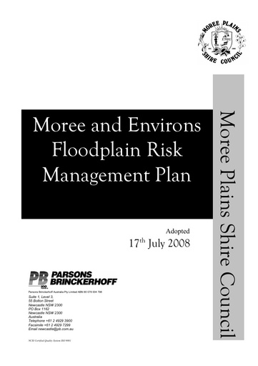 Moree & Environs Floodplain Risk Management Plan