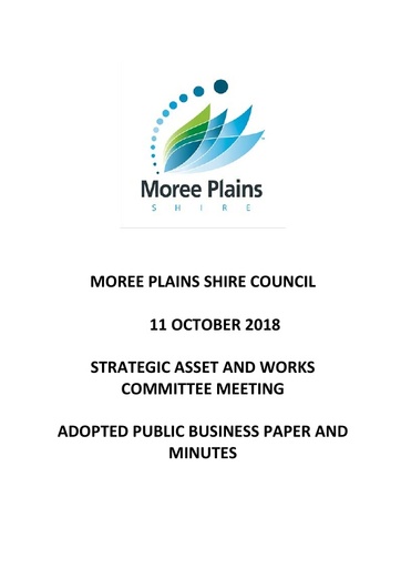 11 October 2018 Adopted Public Business Paper and Minutes Strategic Asset and Works Comm