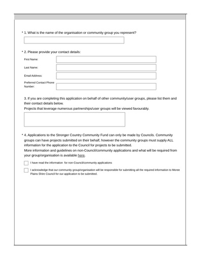 SCCFR2 Non Council and Community Project Submission Template