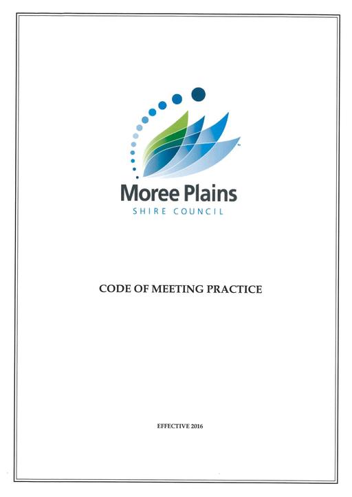 Moree Plains Shire Council Code of Meeting Practice Policy