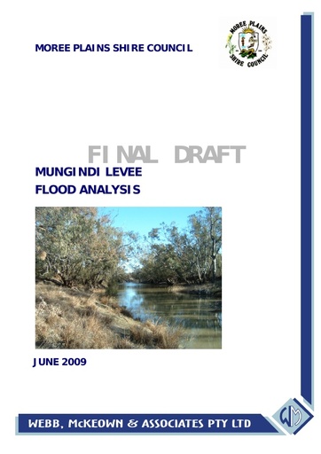 Mungindi Levee Flood Anaylsis 2009 by Webb and McKeown