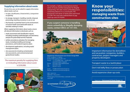 Managing Building Waste